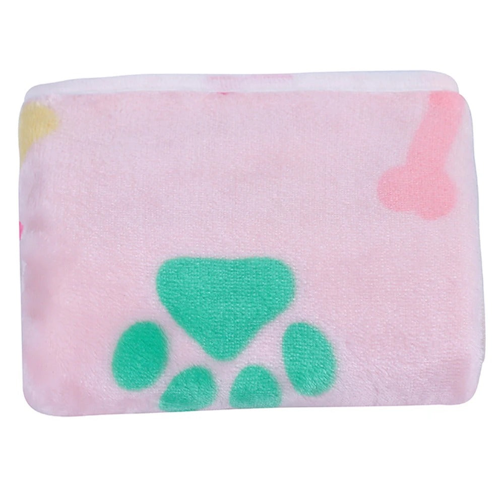 Super-Soft Paw Print Dog Blanket