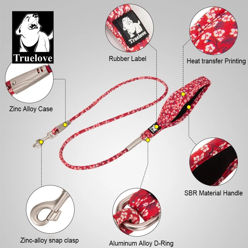 Truelove Floral Rope Leash