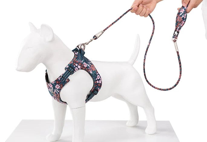Truelove Reflective Dog Harness Floral Range – No Pull, Fully Adjustable