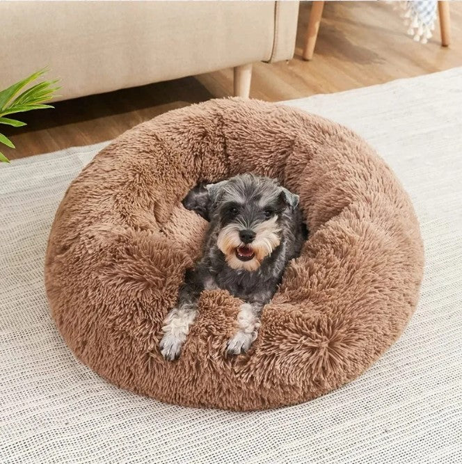 Round Plush Dog Bed