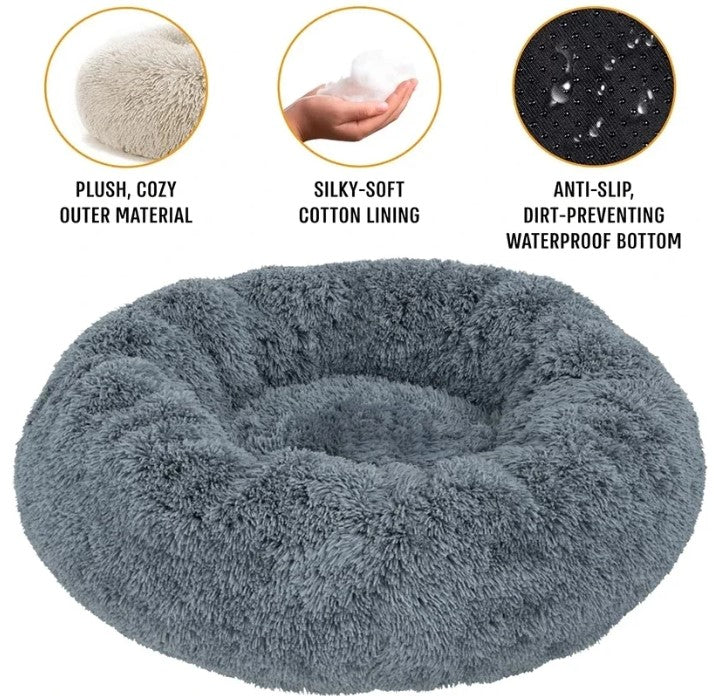 Round Plush Dog Bed