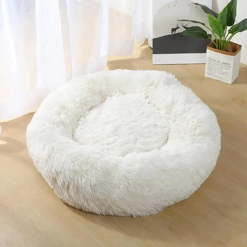 Round Plush Dog Bed