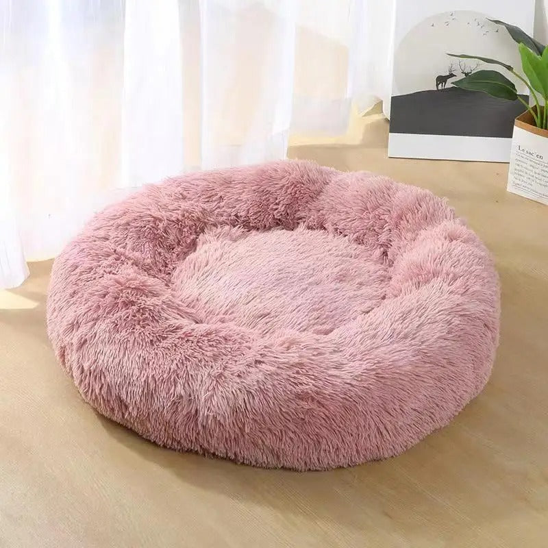 Round Plush Dog Bed