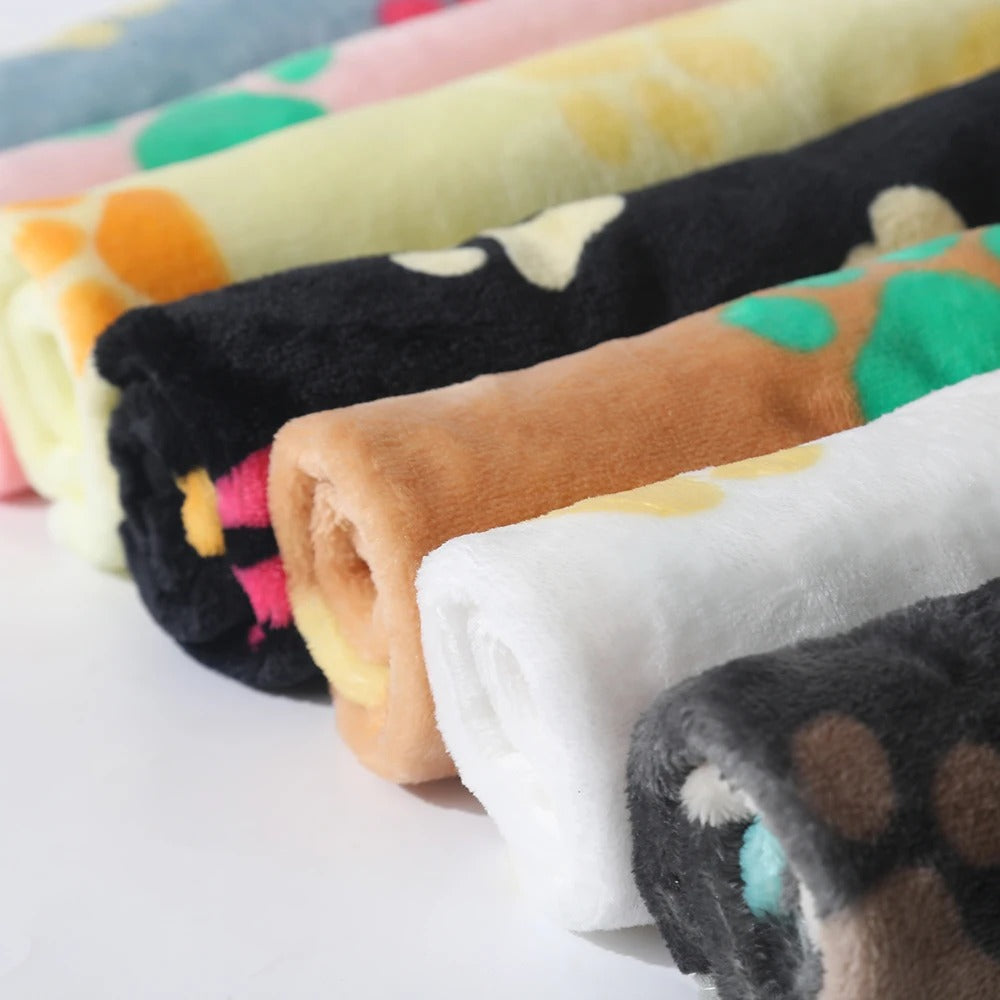 Super-Soft Paw Print Dog Blanket