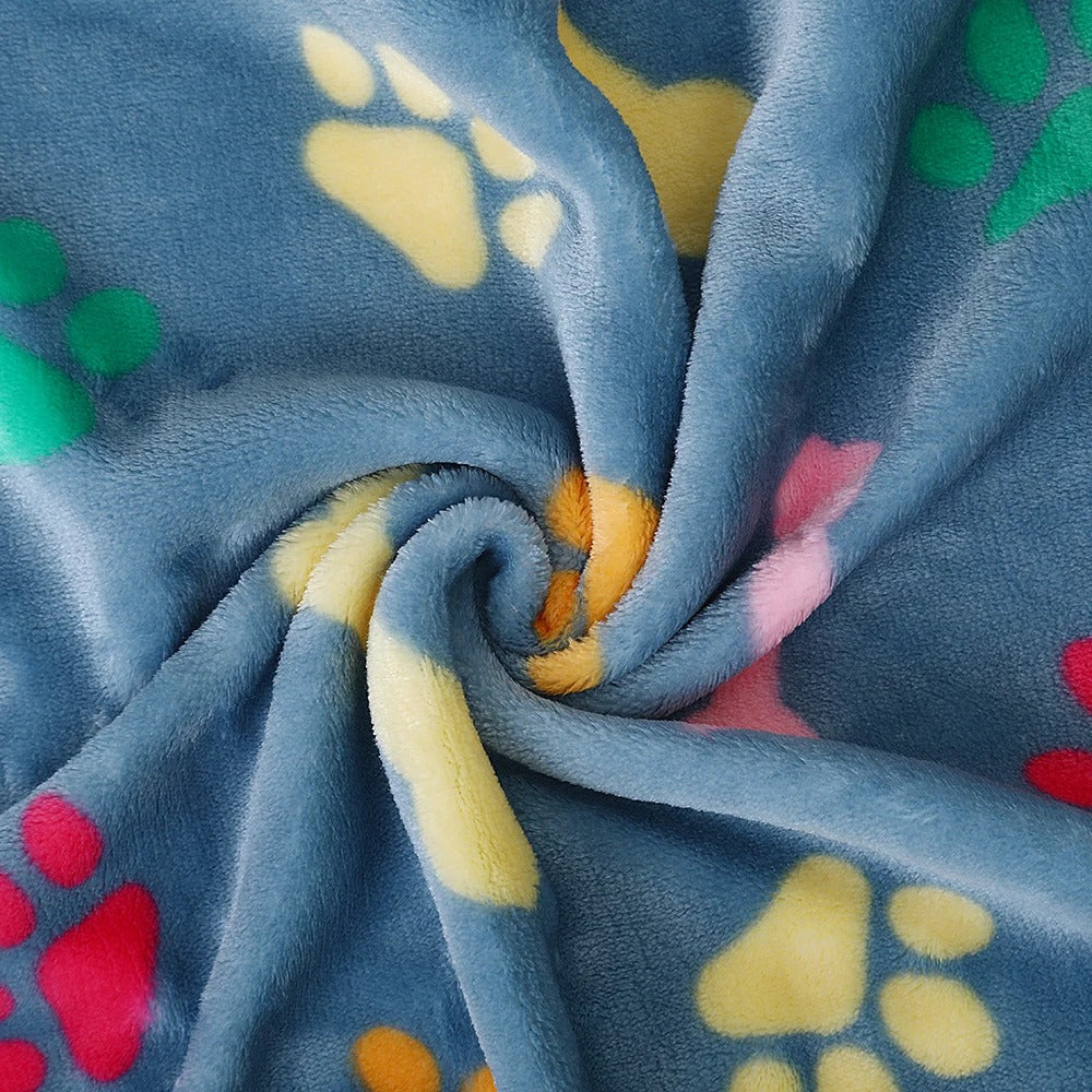 Super-Soft Paw Print Dog Blanket