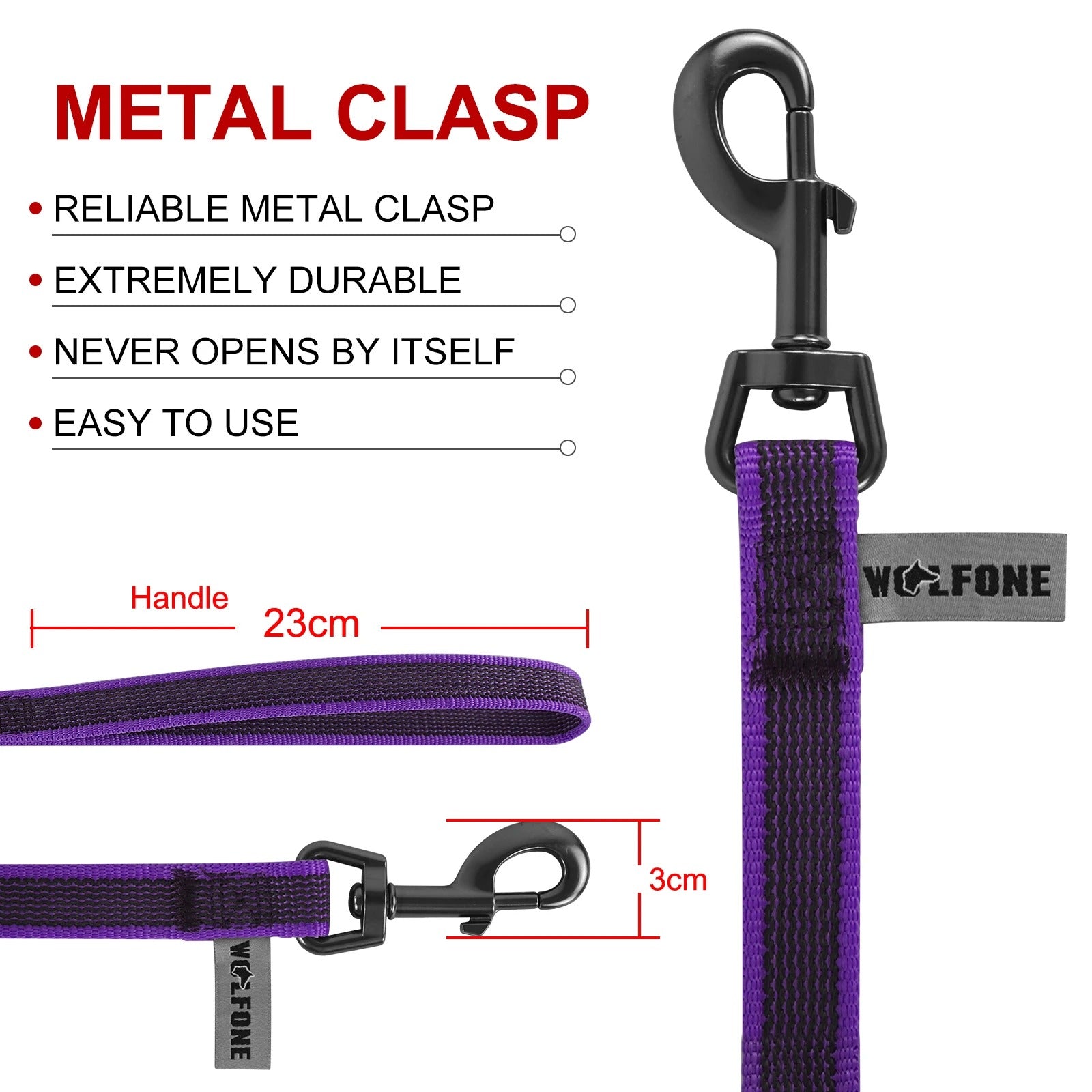 Wolfone super-grip lead metal clasp