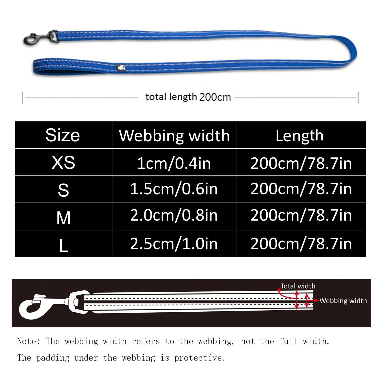 Truelove Reflective Dog Leash 200cm