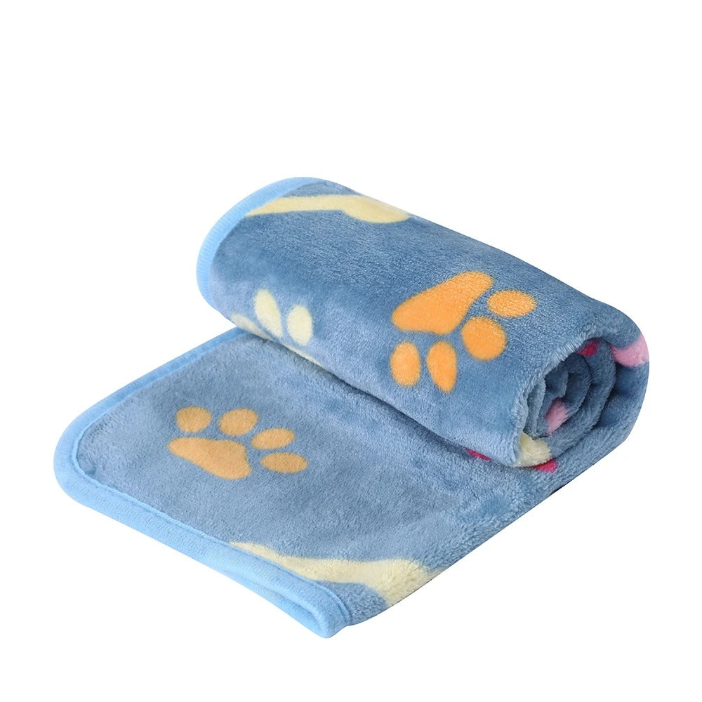 Super-Soft Paw Print Dog Blanket