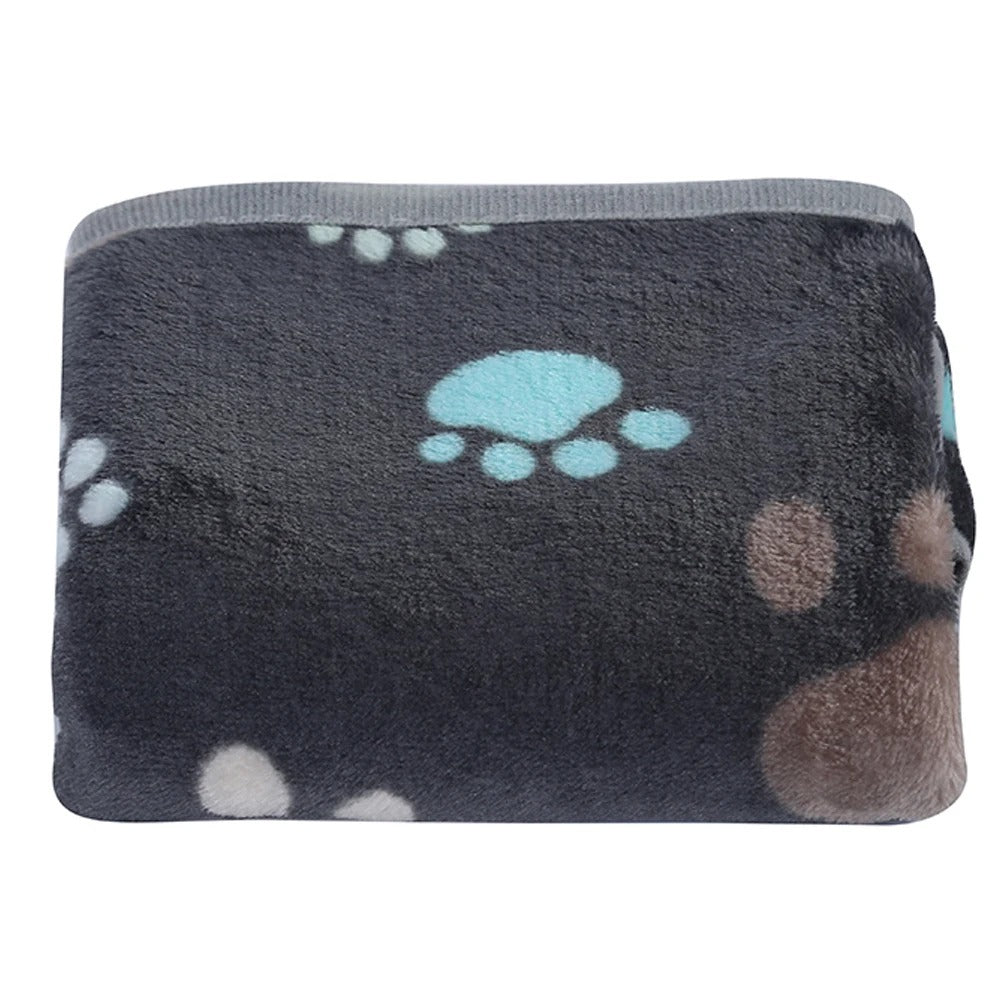 Super-Soft Paw Print Dog Blanket