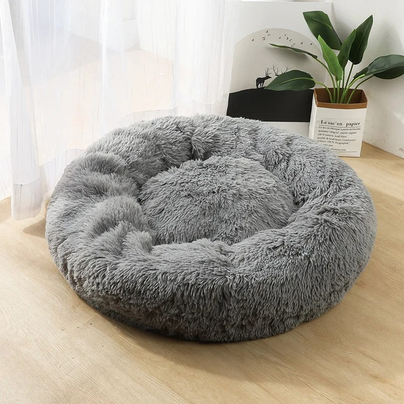 Round Plush Dog Bed