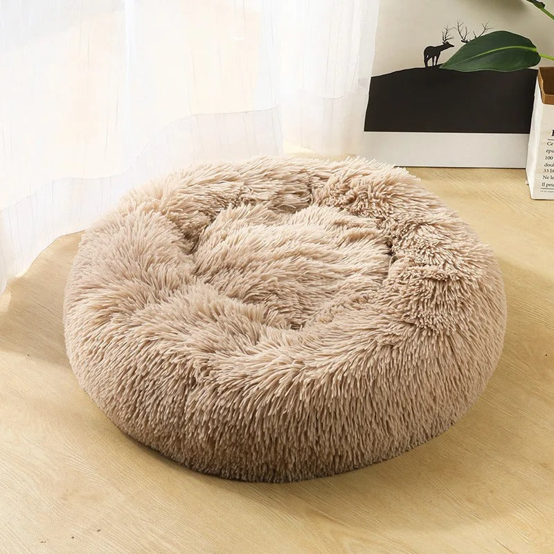 Round Plush Dog Bed