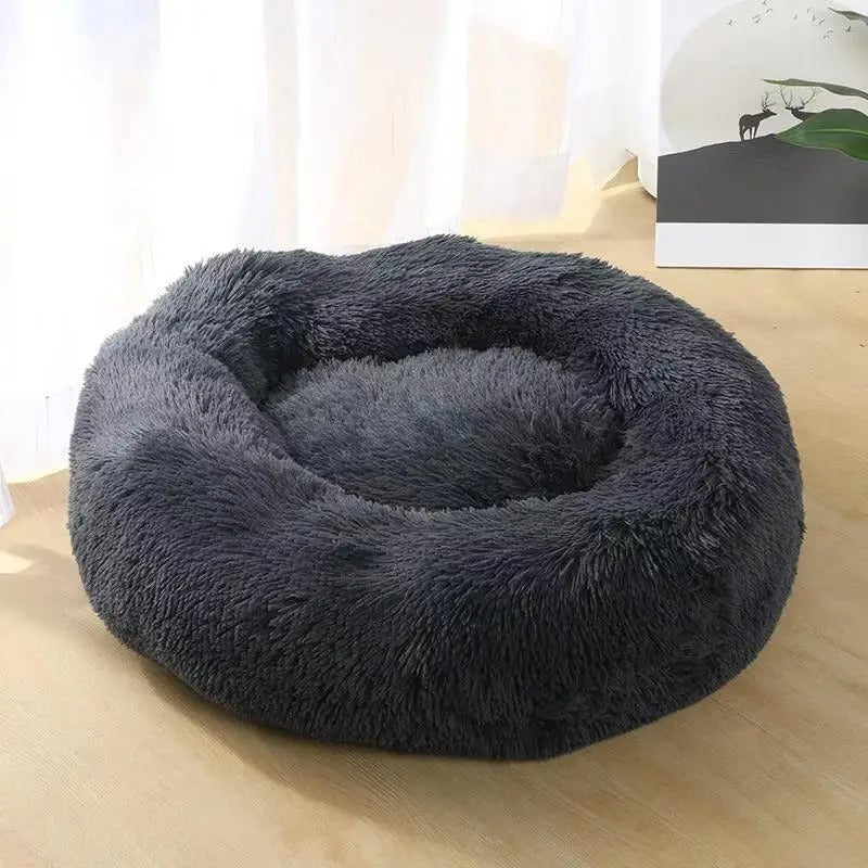 Round Plush Dog Bed